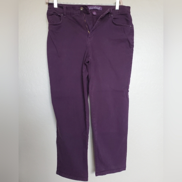 Gloria Vanderbilt Two Jean Bundle Purple & Blue Amanda Pants Women's Size 12 - Picture 2 of 16